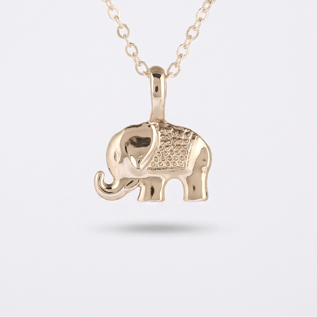 Trunk Up Elephant Necklace