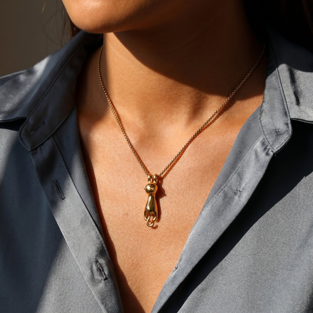 Hanging Cat Necklace