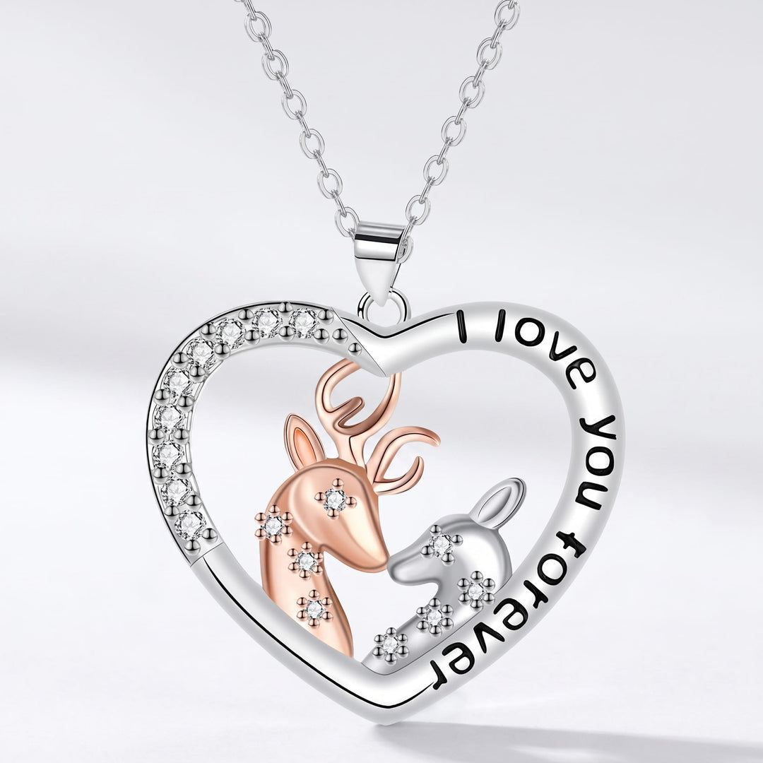Mama Deer &amp; Baby Necklace