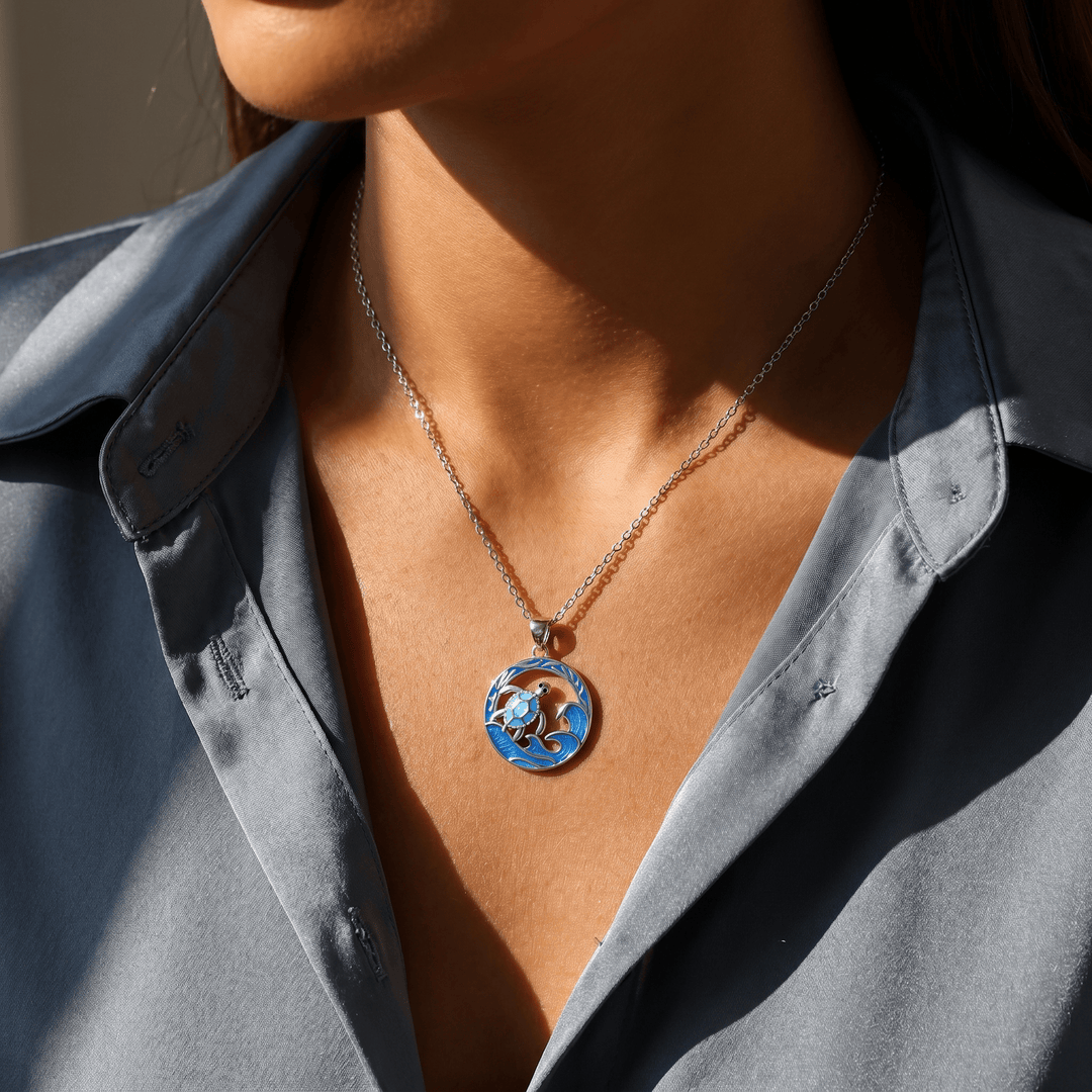Driftwave Turtle Necklace
