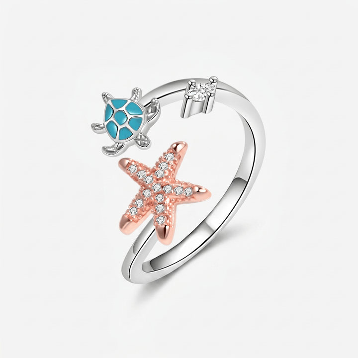 Ocean Wave Ring - (ADJUSTABLE)