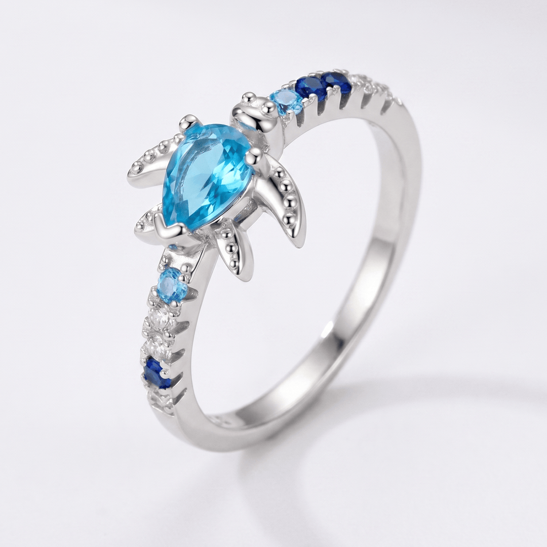 Blue Turtle Ring