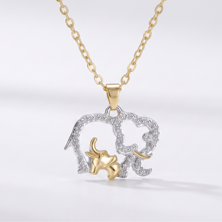Mama Baby Elephant Necklace