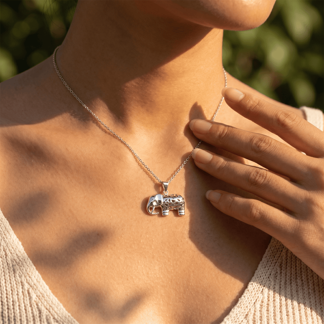 Lucky Elephant Mosaic Necklace
