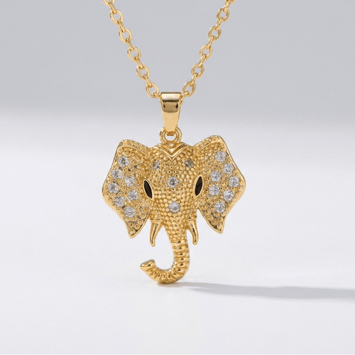 Golden Guardian Elephant Necklace