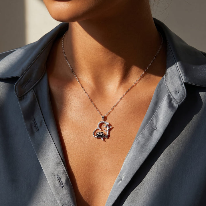 Little Panda Heart Necklace