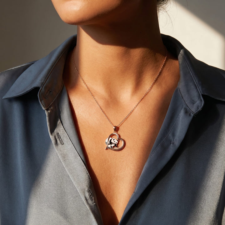 Mother &amp; Cub Panda Necklace
