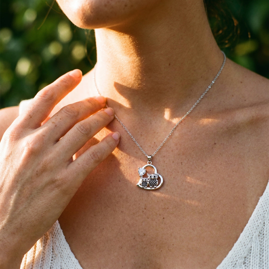 Mother &amp; Baby Owl Necklace
