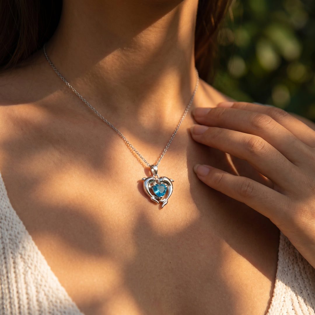 Ocean Hearts Dolphin Necklace