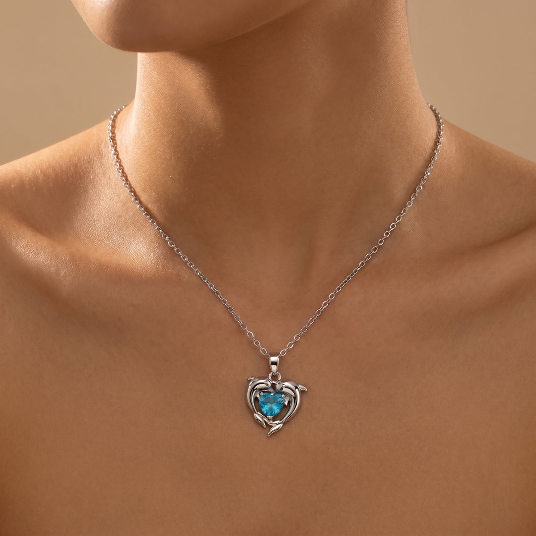 Ocean Hearts Dolphin Necklace