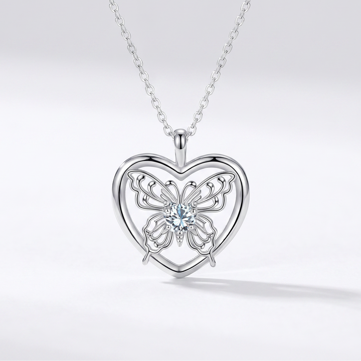 Heart Butterfly Necklace