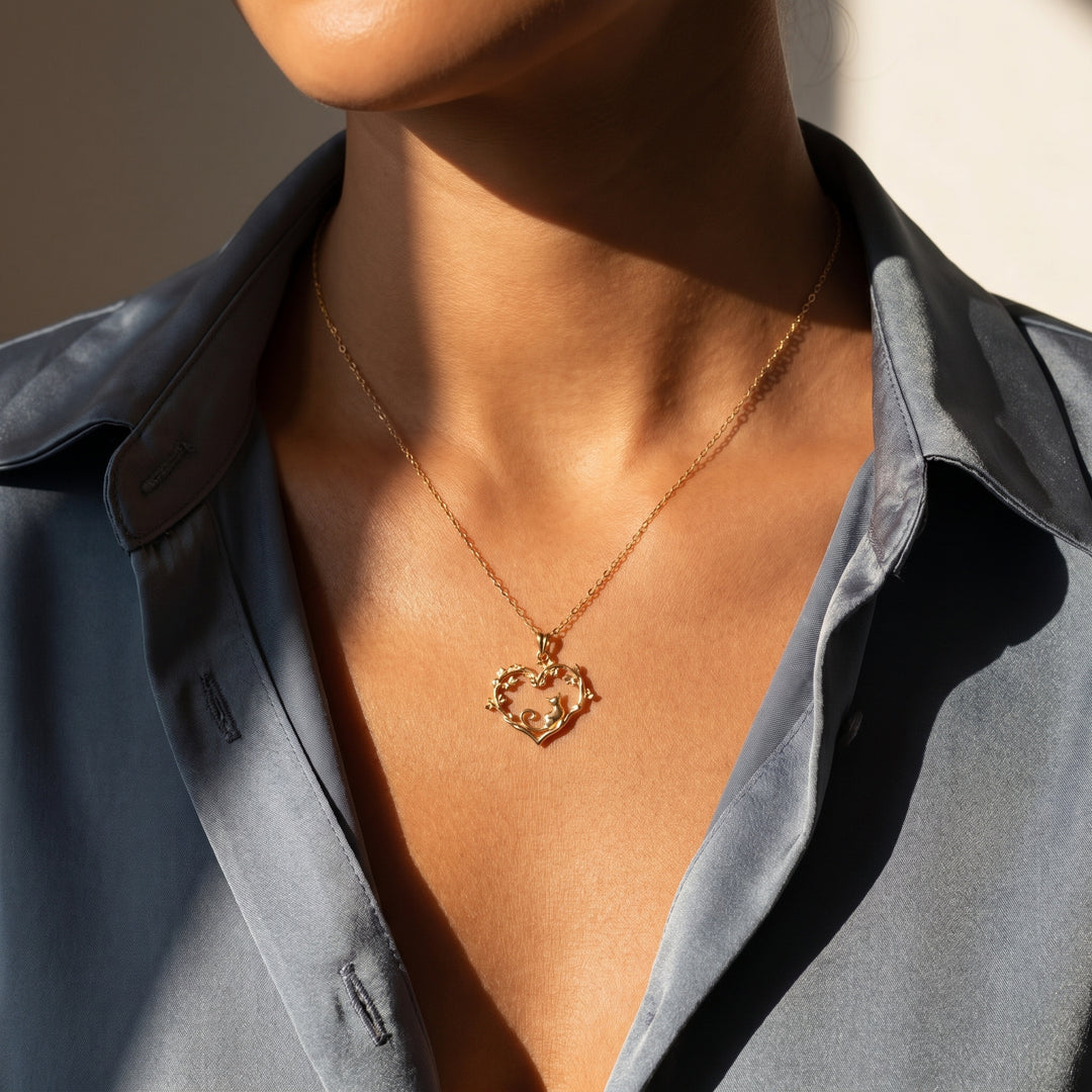 Heart &amp; Whiskers Cat Necklace