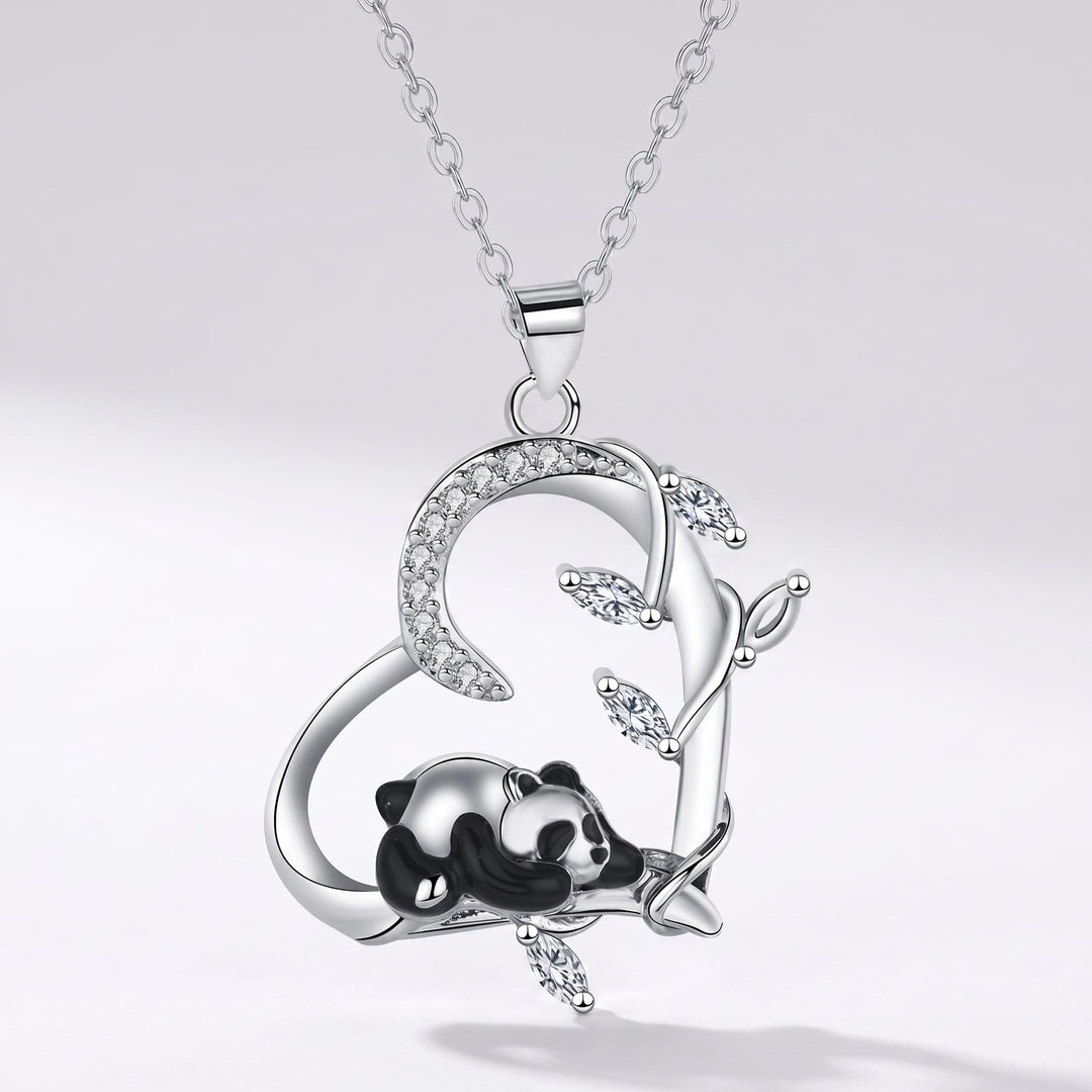 Little Panda Heart Necklace