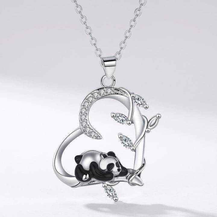 Little Panda Heart Necklace